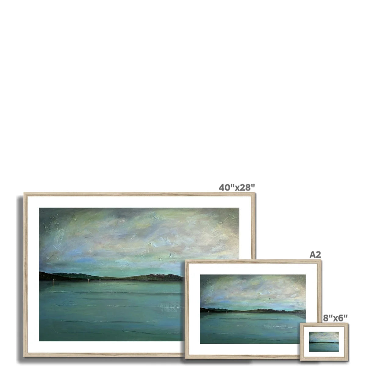 An Emerald Loch Lomond Framed & Mounted Print - Lochs Mountains Art Gallery Scotland Worldwide Shipping Scottish and Paintings Prints