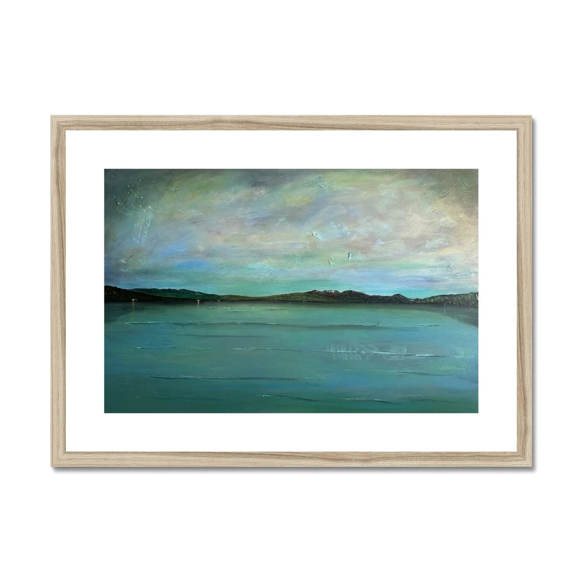 An Emerald Loch Lomond Framed & Mounted Print - Lochs Mountains Art Gallery Scotland Worldwide Shipping Scottish and Paintings Prints