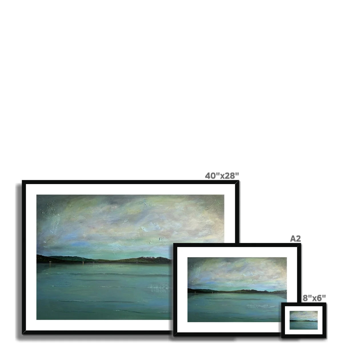 An Emerald Loch Lomond Framed & Mounted Print - Lochs Mountains Art Gallery Scotland Worldwide Shipping Scottish and Paintings Prints