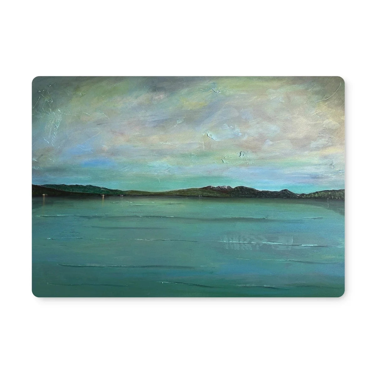 An Emerald Loch Lomond Placemat - Lochs & Mountains Art Gallery Scotland Worldwide Shipping Scottish and Paintings Prints by Artist Hunter