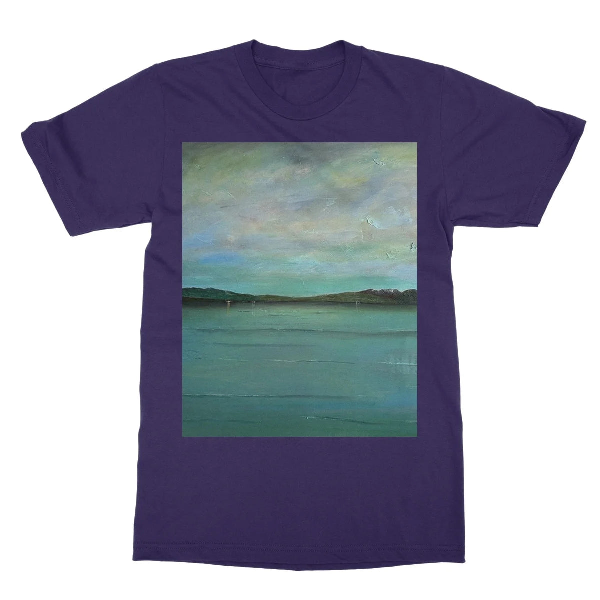 An Emerald Loch Lomond Softstyle T-shirt - Lochs & Mountains Art Gallery Scotland Worldwide Shipping Scottish and Paintings Prints