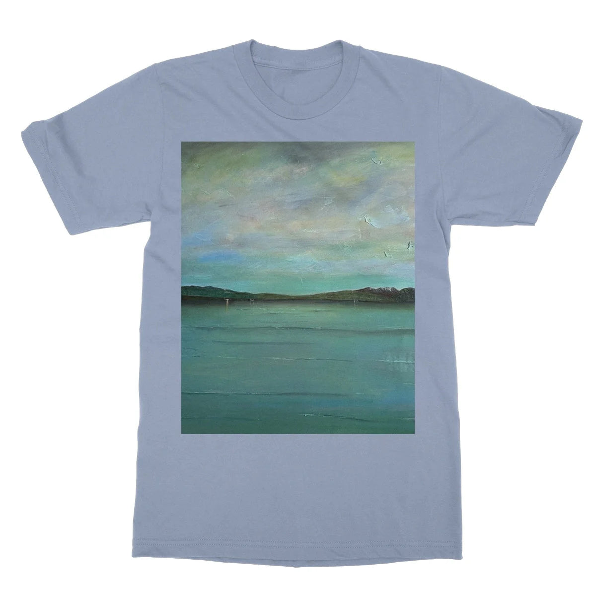 An Emerald Loch Lomond Softstyle T-shirt - Lochs & Mountains Art Gallery Scotland Worldwide Shipping Scottish and Paintings Prints