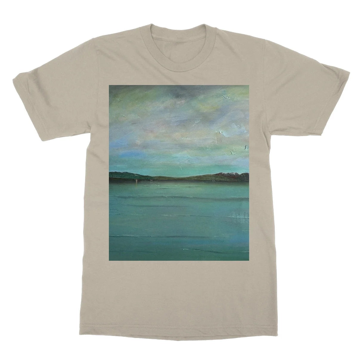 An Emerald Loch Lomond Softstyle T-shirt - Lochs & Mountains Art Gallery Scotland Worldwide Shipping Scottish and Paintings Prints