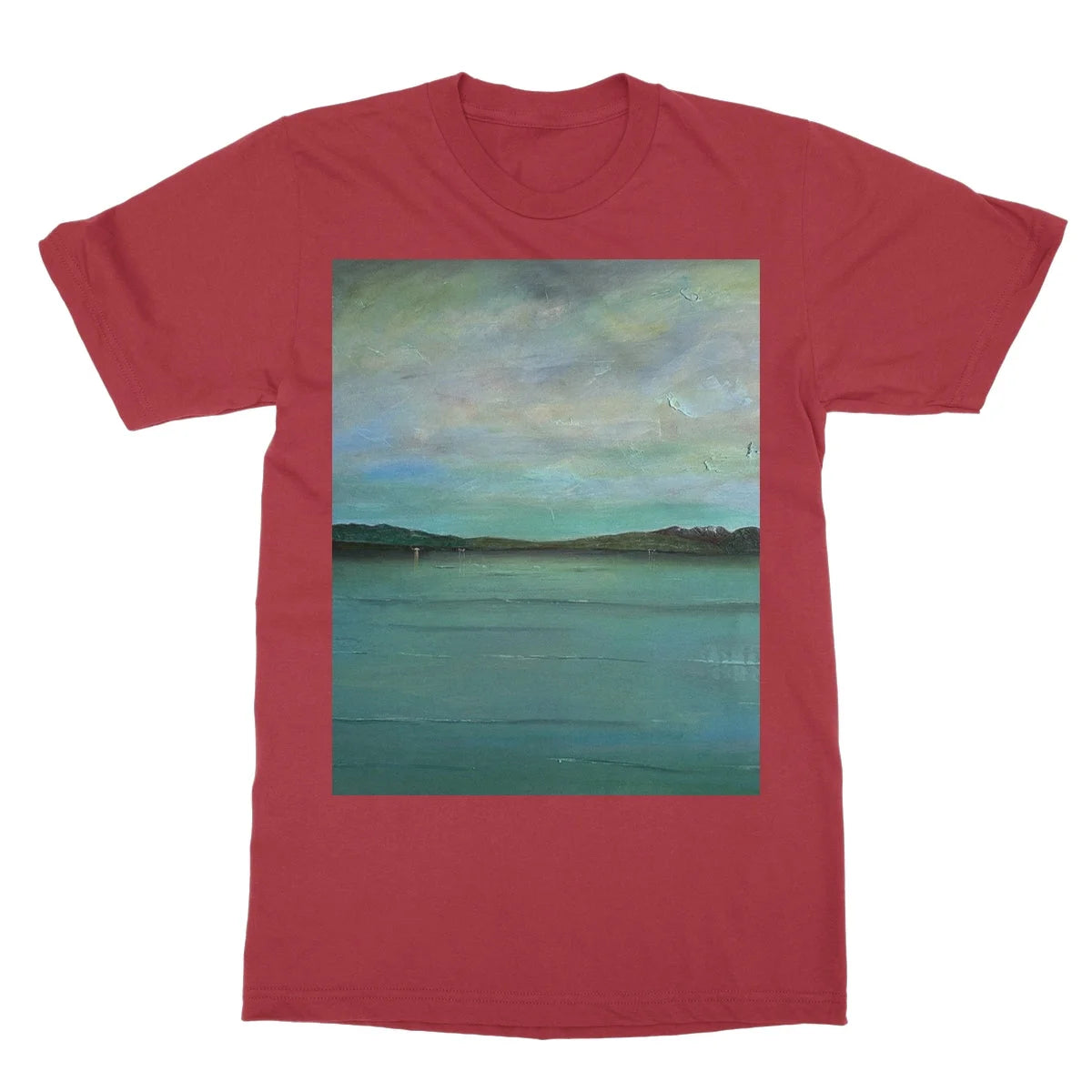 An Emerald Loch Lomond Softstyle T-shirt - Lochs & Mountains Art Gallery Scotland Worldwide Shipping Scottish and Paintings Prints