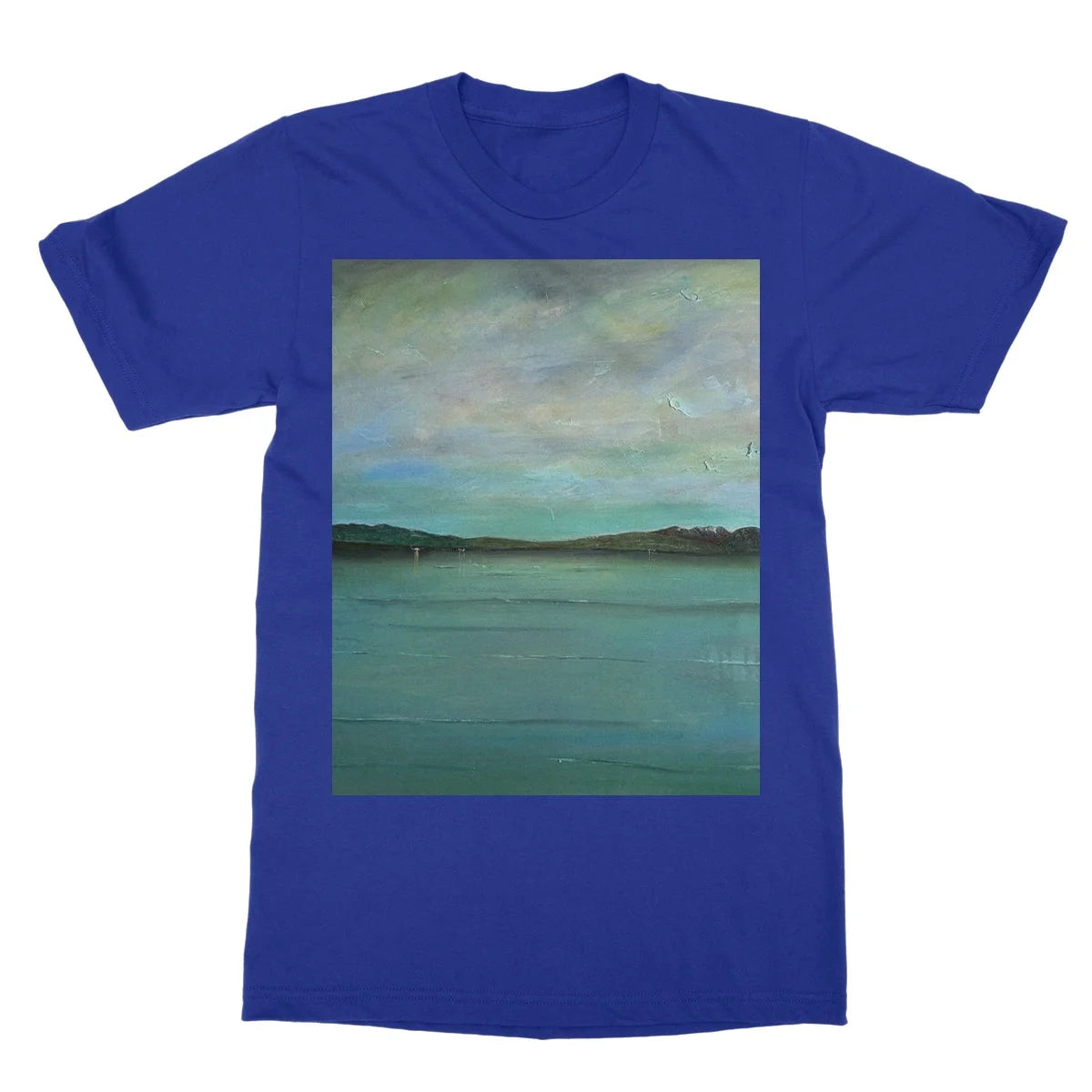 An Emerald Loch Lomond Softstyle T-shirt - Lochs & Mountains Art Gallery Scotland Worldwide Shipping Scottish and Paintings Prints