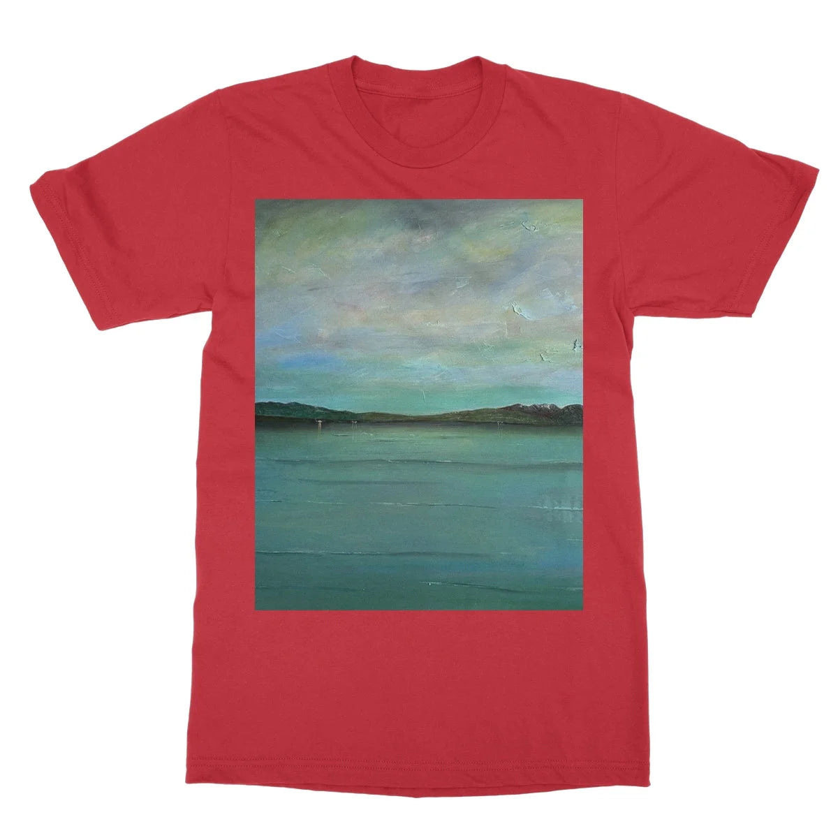 An Emerald Loch Lomond Softstyle T-shirt - Lochs & Mountains Art Gallery Scotland Worldwide Shipping Scottish and Paintings Prints