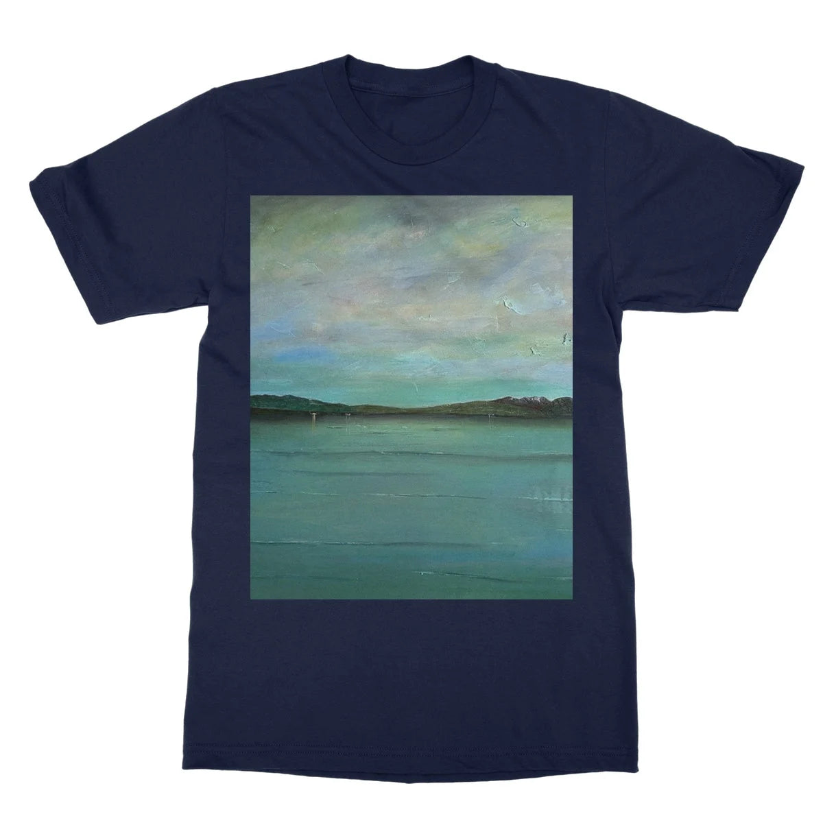 An Emerald Loch Lomond Softstyle T-shirt - Lochs & Mountains Art Gallery Scotland Worldwide Shipping Scottish and Paintings Prints