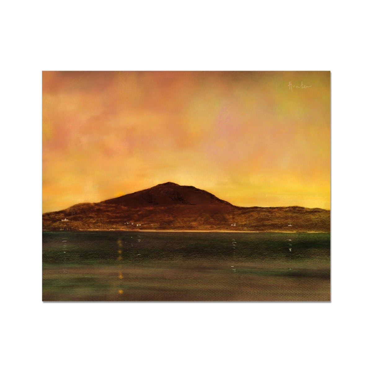 Eriskay Dusk Painting | Artist Proof Collector Prints From Scotland-Artist Proof Collector Prints-Hebridean Islands Art Gallery-20"x16"-Paintings, Prints, Homeware, Art Gifts From Scotland By Scottish Artist Kevin Hunter