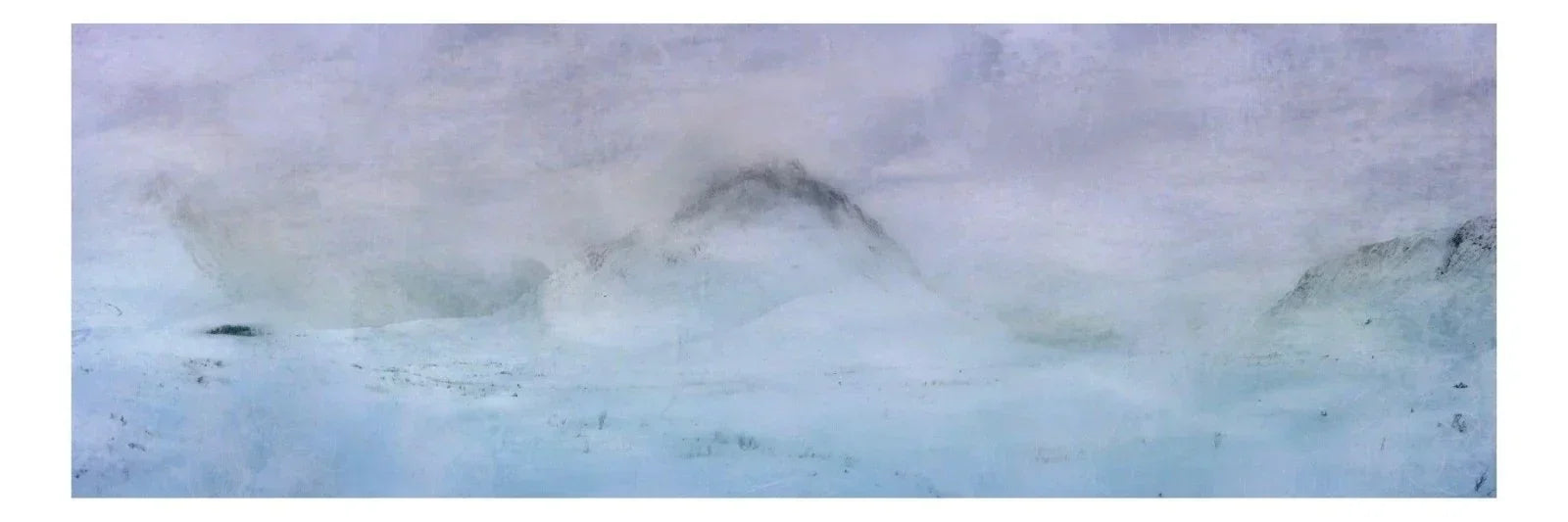 Etive Snow Glencoe Original Panoramic Painting - Scottish Artist Art Gallery Scotland
