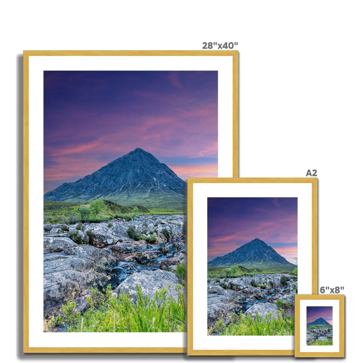 Buachaille Etive Mor Dawn Glencoe Scottish Landscape Photography | Antique Framed & Mounted Print