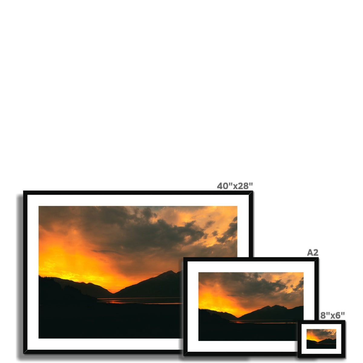 Loch Leven Sunset Glencoe Scottish Landscape Photography | Framed & Mounted Print