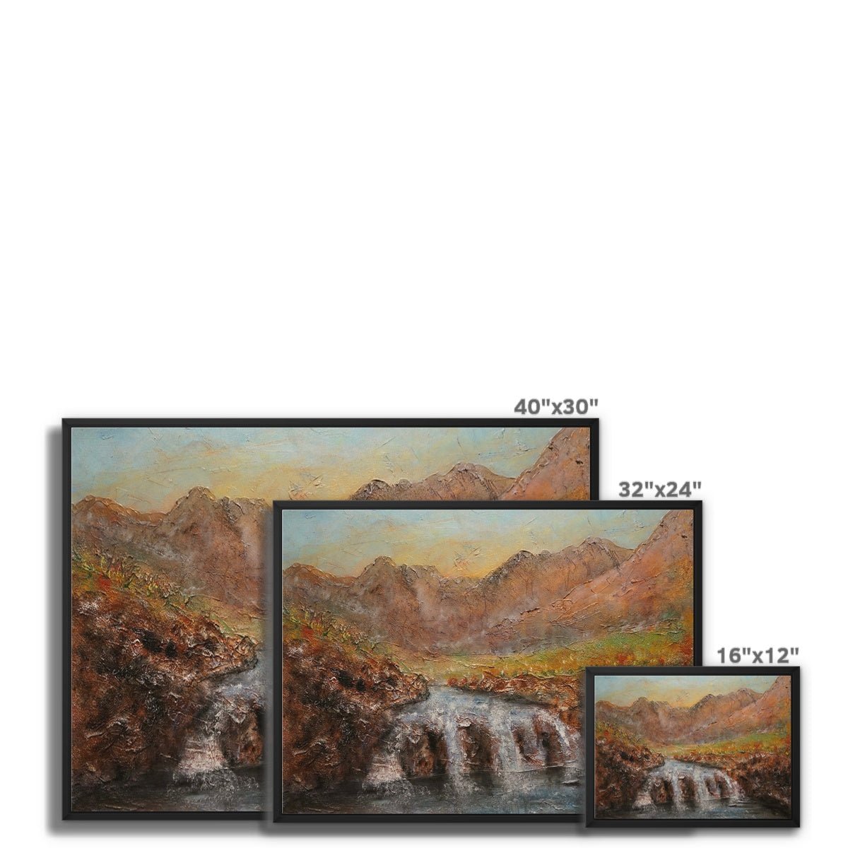 Fairy Pools Dawn Skye Painting | Framed Canvas From Scotland