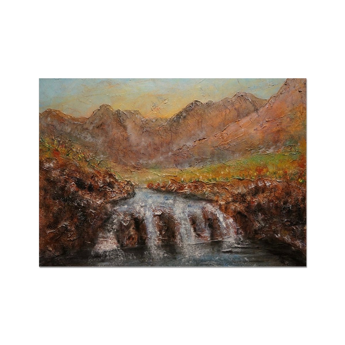 Fairy Pools Dawn Skye Painting | Signed Art Prints From Scotland | By Scottish Artist Hunter