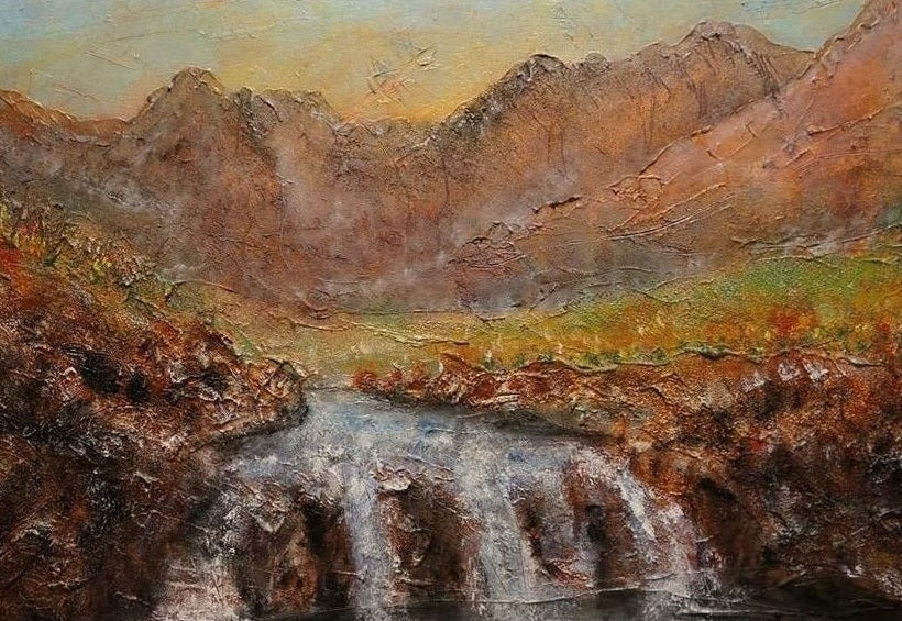 Fairy Pools Dawn Skye Scottish Landscape Painting