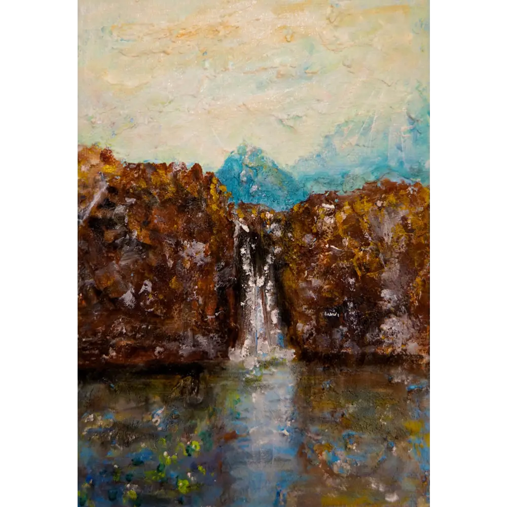 Fairy Pools Skye Wooden Art Block - Scottish - Gallery Scotland