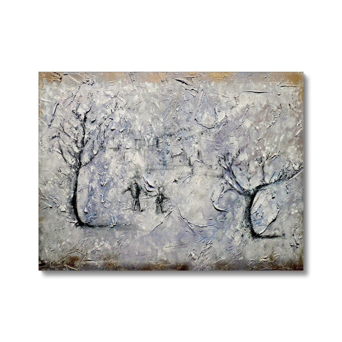 Father Daughter Snow Painting | Canvas Prints From Scotland