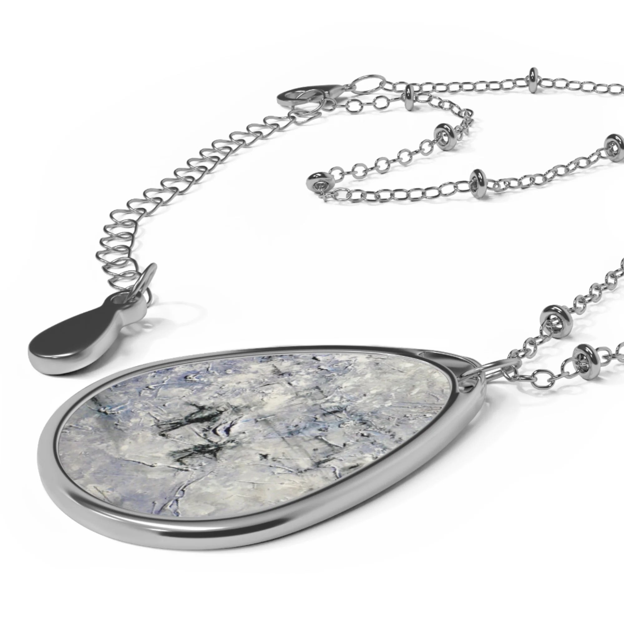 Father Daughter Snow | Scottish Art Jewellery | Necklace - Abstract & Impressionistic Gallery Scotland Worldwide Shipping Silver-toned