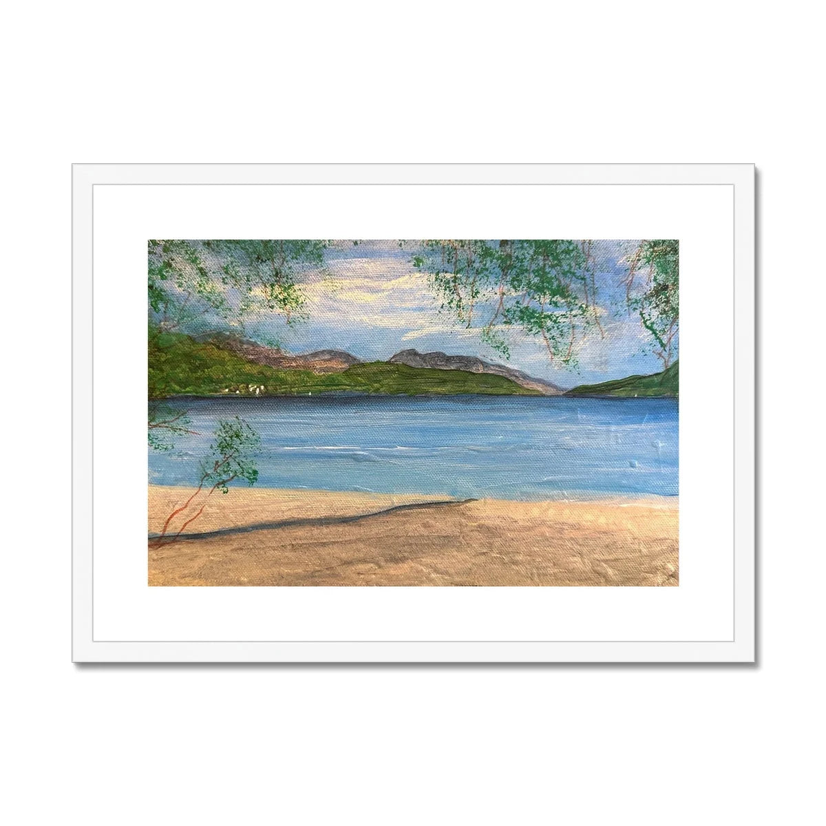 Firkin Point Loch Lomond Framed & Mounted Print - Lochs Mountains Art Gallery Scotland Worldwide Shipping Scottish and Paintings Prints