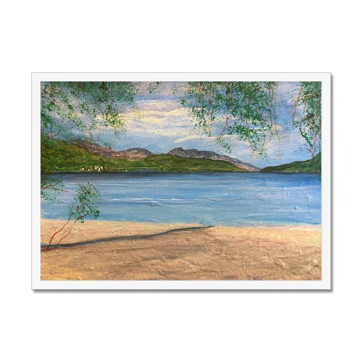 Firkin Point Loch Lomond Framed Print - Lochs & Mountains Art Gallery Scotland Worldwide Shipping Scottish and Paintings Prints by Artist