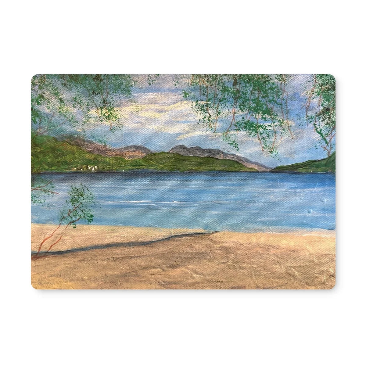 Firkin Point Loch Lomond Placemat - Lochs & Mountains Art Gallery Scotland Worldwide Shipping Scottish and Paintings Prints by Artist Hunter