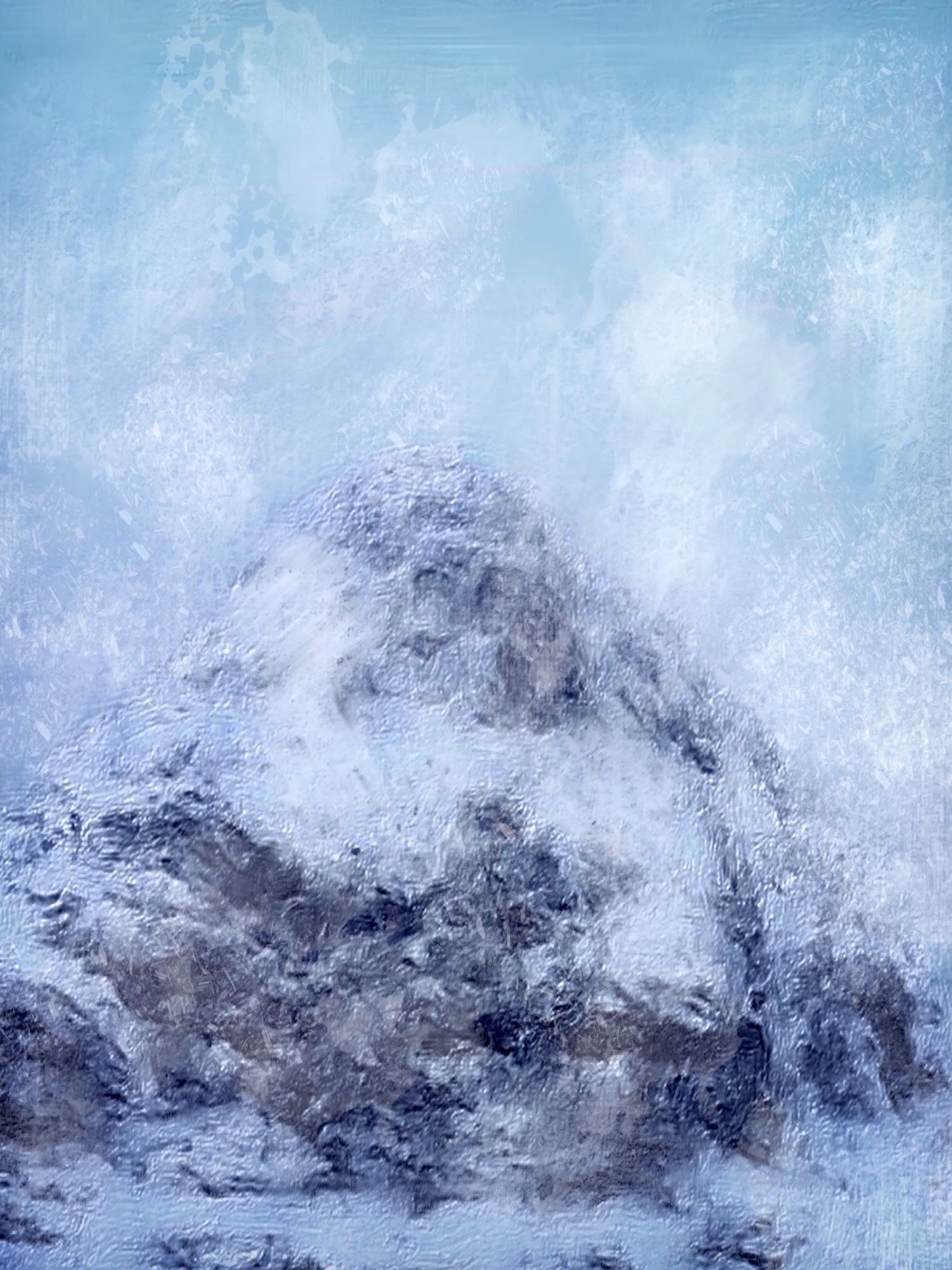 Gearr Aonach Glencoe Snow - Art Gallery Scotland Worldwide Shipping Heavily Textured Painting Kevin Hunter Portfolio Giclee Prints