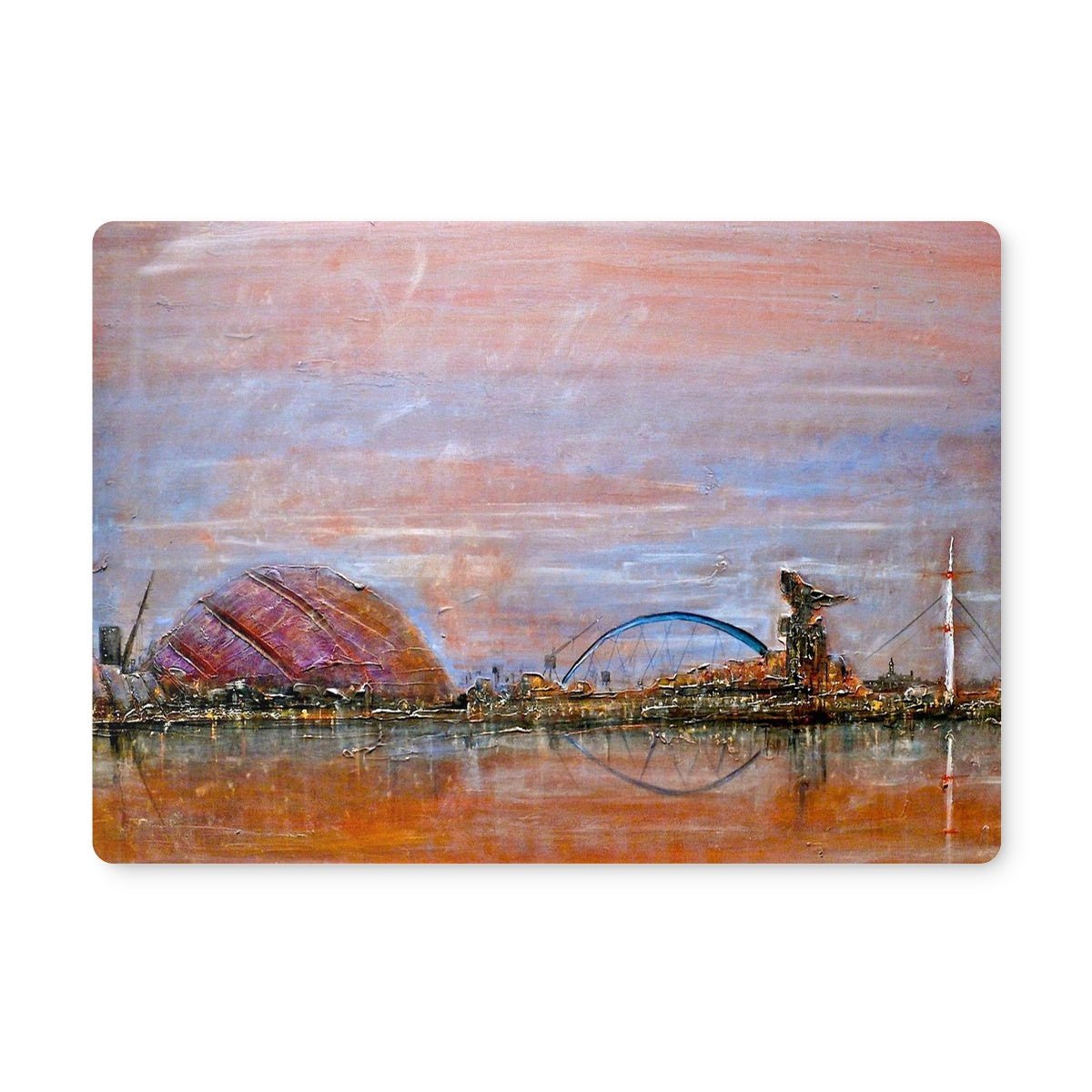 Glasgow Harbour Art Gifts Placemat-Placemats-Edinburgh & Glasgow Art Gallery-4 Placemats-Paintings, Prints, Homeware, Art Gifts From Scotland By Scottish Artist Kevin Hunter