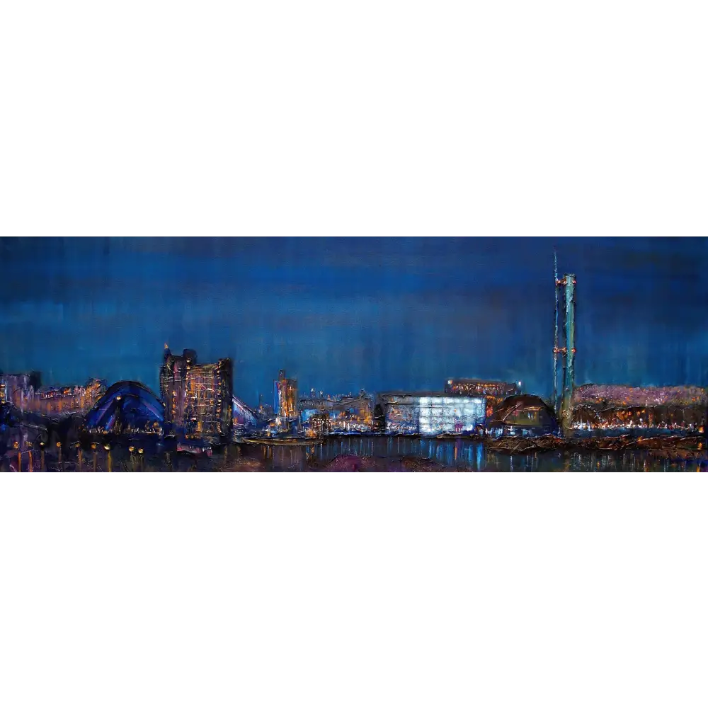Glasgow Harbour Panoramic Statement Interior Wall Art Canvas