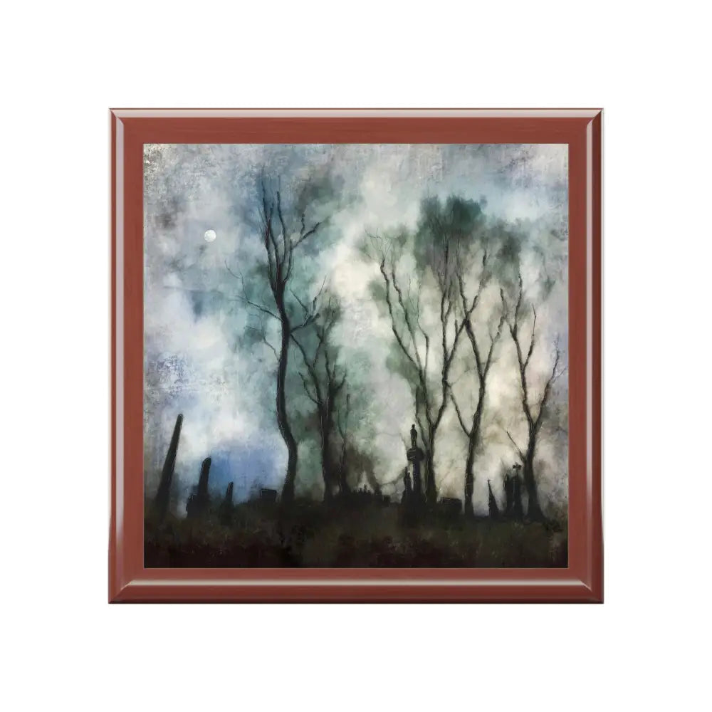 Glasgow Necropolis Moonight Art Jewellery Box