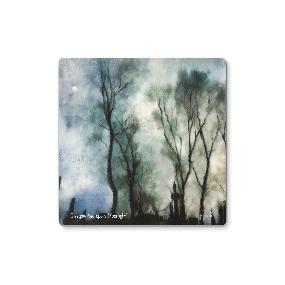 Glasgow Necropolis Moonlight Art Gifts Coaster