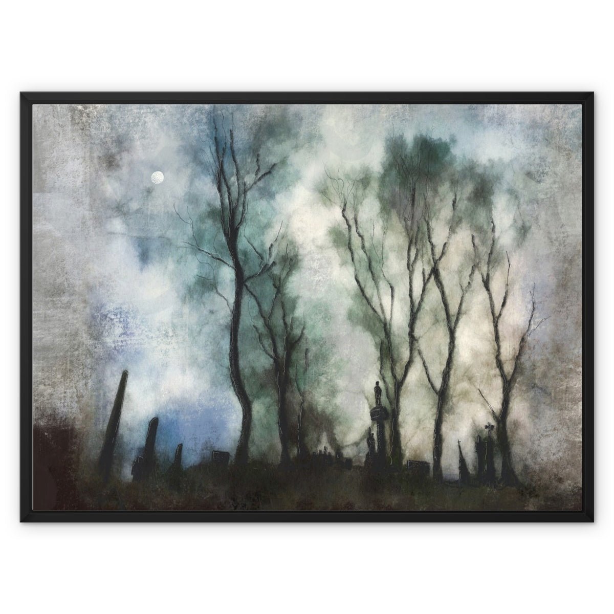 Glasgow Necropolis Moonlight Painting | Framed Canvas Prints From Scotland