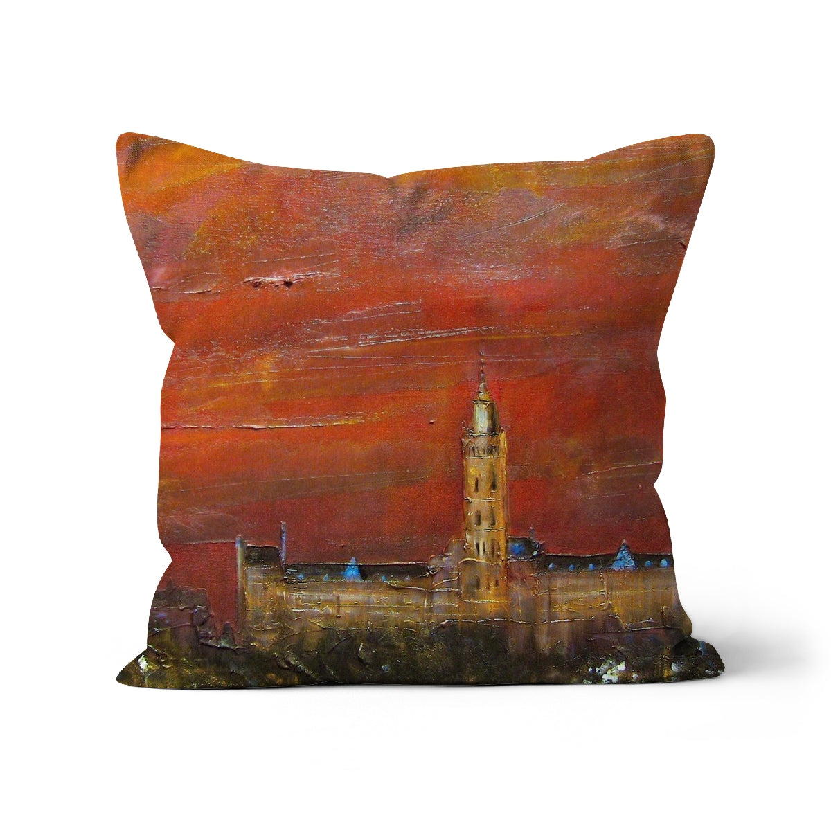 Glasgow University Dusk Art Gifts Cushion