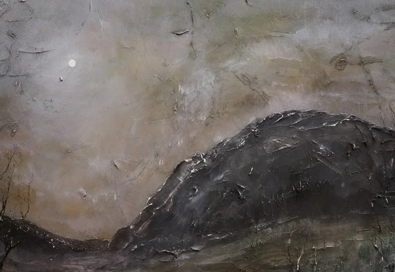 Glen Nevis Moonlight - Lochs & Mountains Art Gallery Scotland Worldwide Shipping Textured Mountain Landscape Kevin Hunter Portfolio Giclee