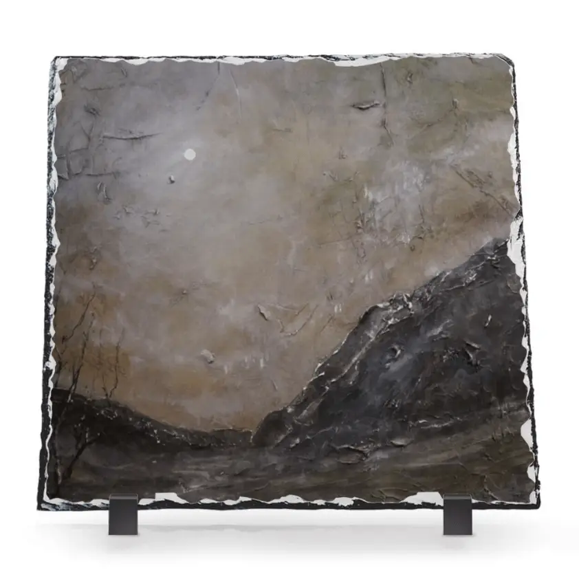 Scottish Slate Art by Kevin Hunter Glen Nevis Moonlight