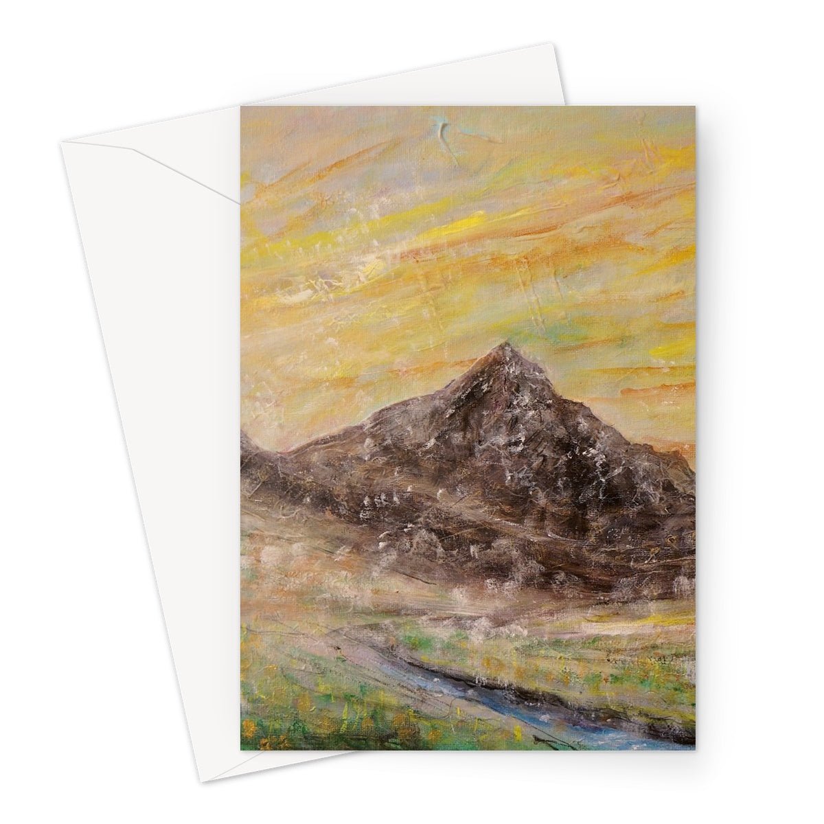 Glen Rosa Mist Arran Art Gifts Greeting Card-Greetings Cards-Arran Art Gallery-A5 Portrait-1 Card-Paintings, Prints, Homeware, Art Gifts From Scotland By Scottish Artist Kevin Hunter