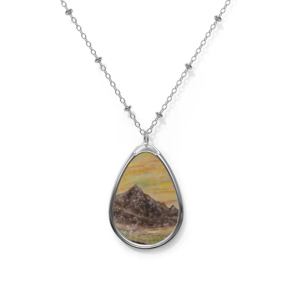 Arran Art Ellipse Pendant Necklace