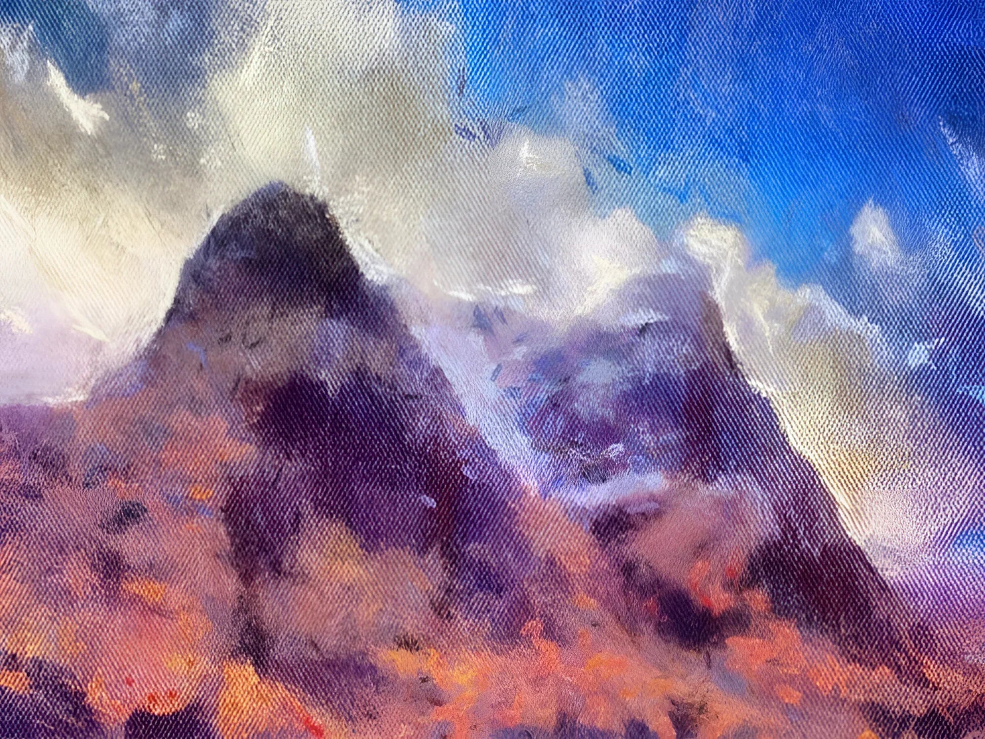 Glencoe - Art Gallery Scotland Worldwide Shipping Impressionistic Mountain Landscape Kevin Hunter Portfolio Giclee Prints