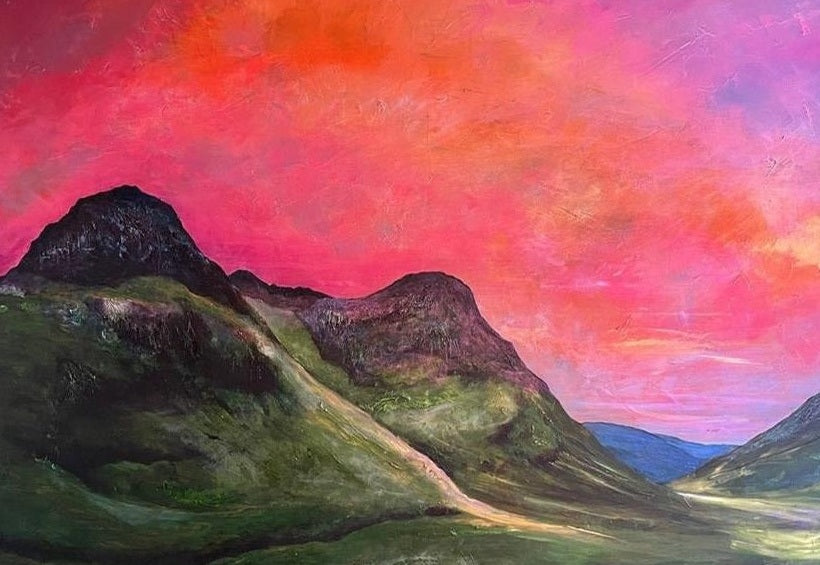 Glencoe Dusk Scottish Landscape Painting