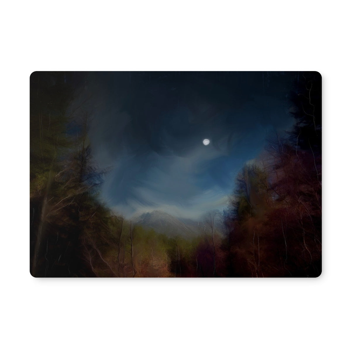 Glencoe Lochan Moonlight | Scottish Art Gifts | Placemat