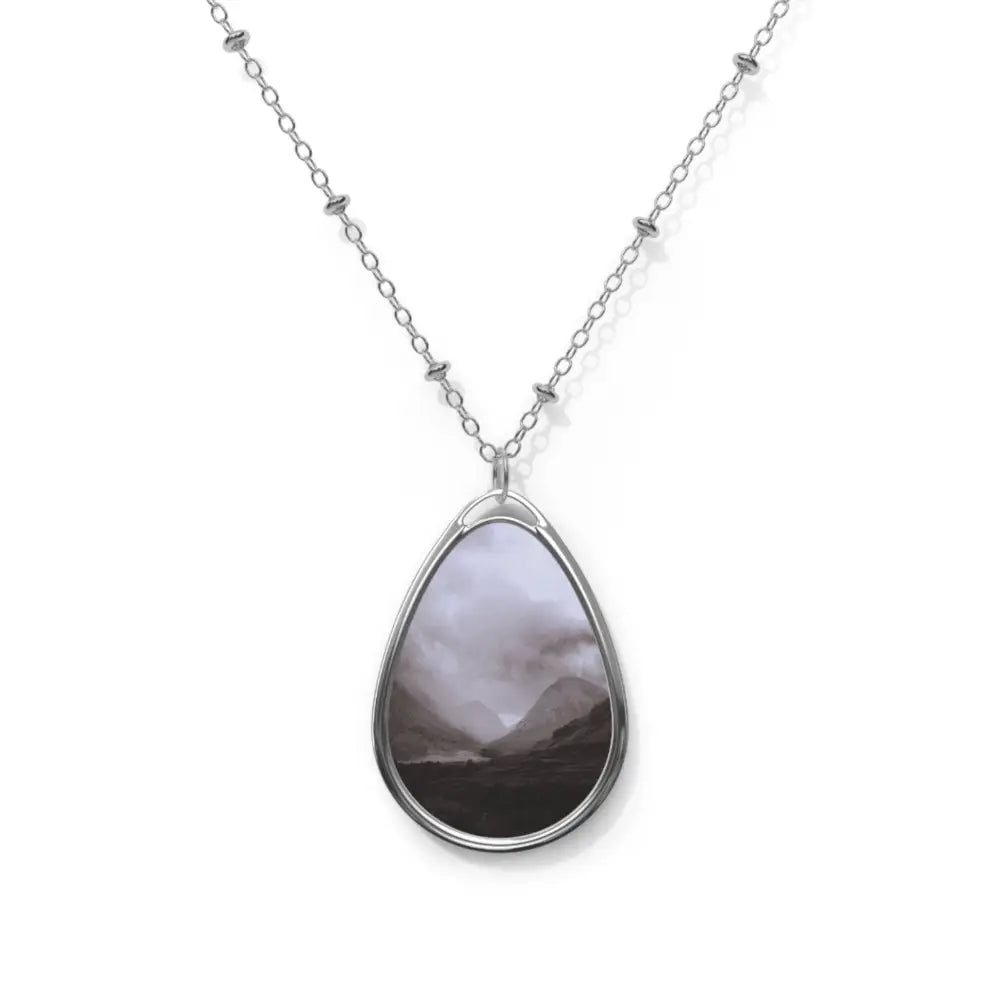 Glencoe Mist Art Necklace Zinc Alloy Sculpture