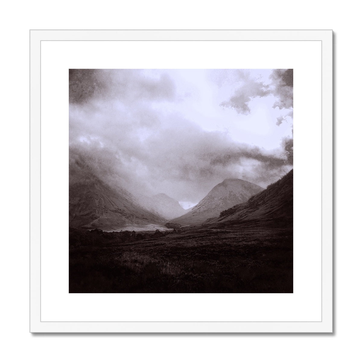 Glencoe Mist Painting | Framed & Mounted Prints From Scotland