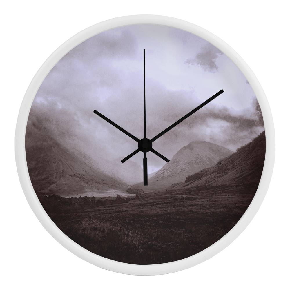 Glencoe Mist | Wall Art Clock | Scotland