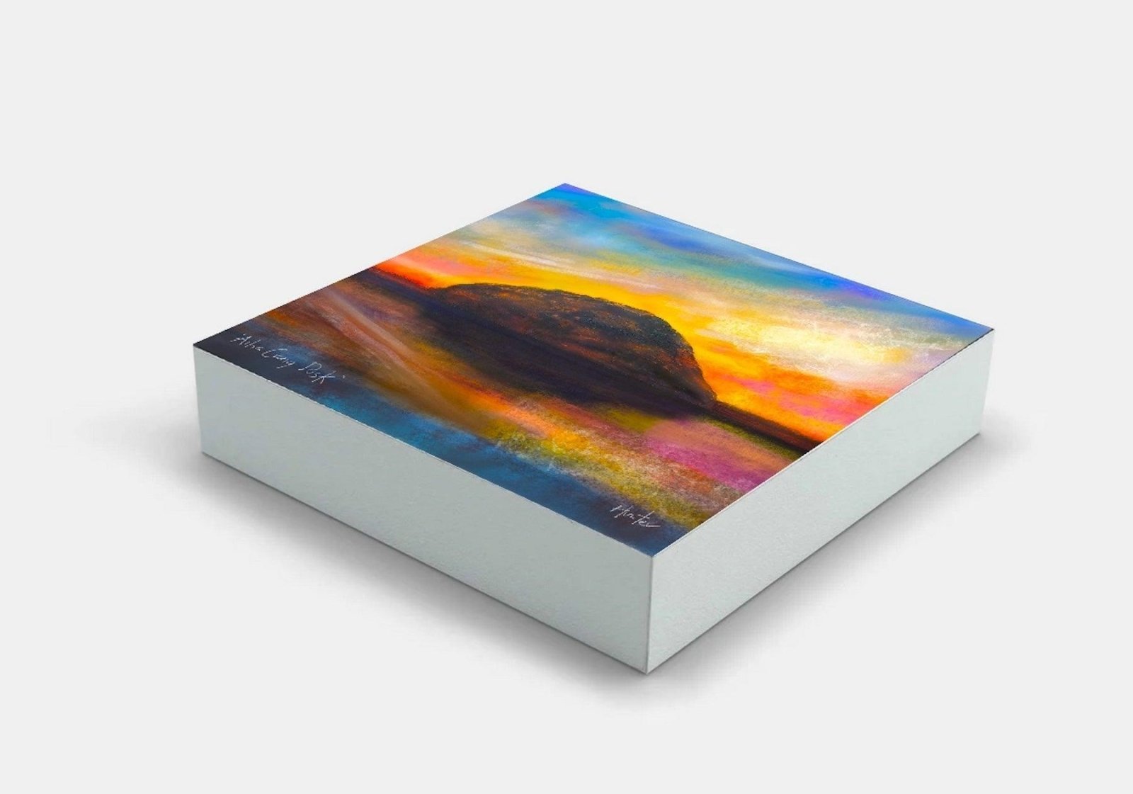 Glencoe Mist Wooden Art Block