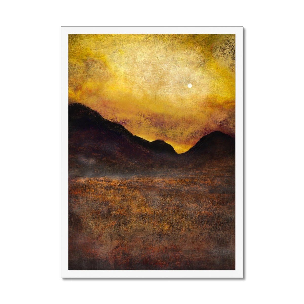 Glencoe Moonlight Painting | Framed Prints From Scotland