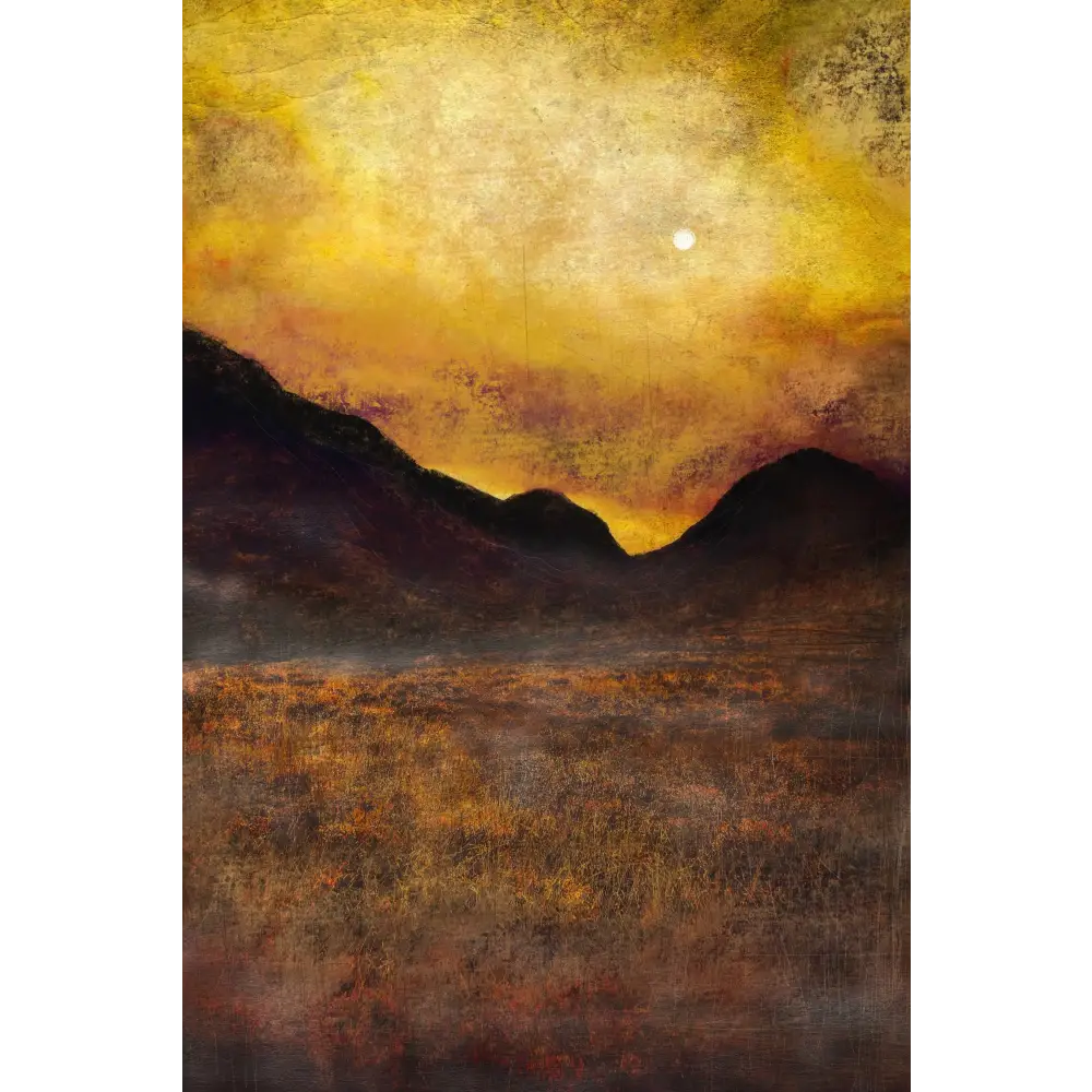 Glencoe Moonlight - Scottish Statement Interior Wall Art - Gallery Scotland