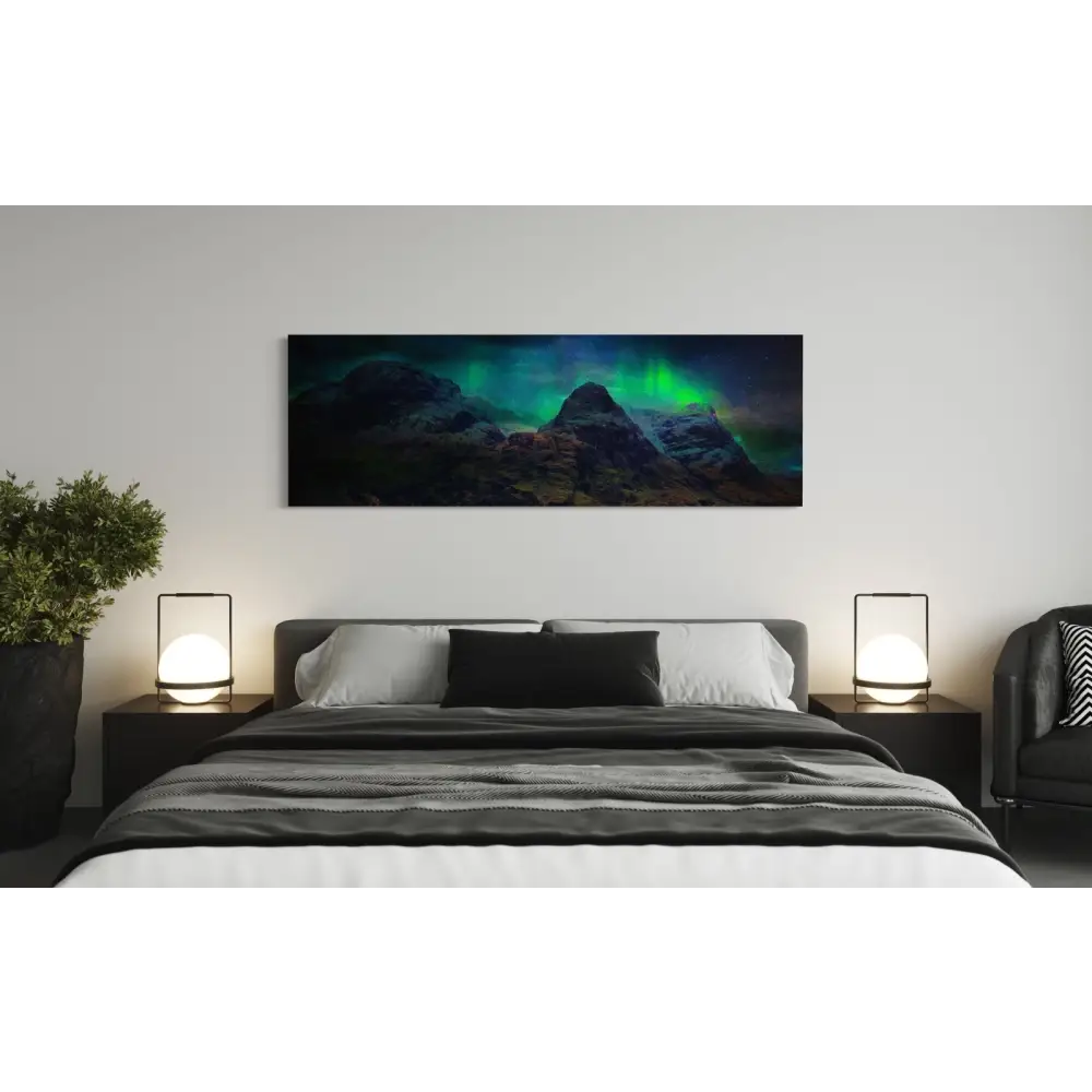 Glencoe Northern Lights - Scottish Statement Interior Wall Art - Gallery Scotland