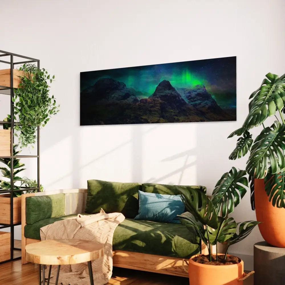 Glencoe Northern Lights - Scottish Statement Interior Wall Art - Gallery Scotland