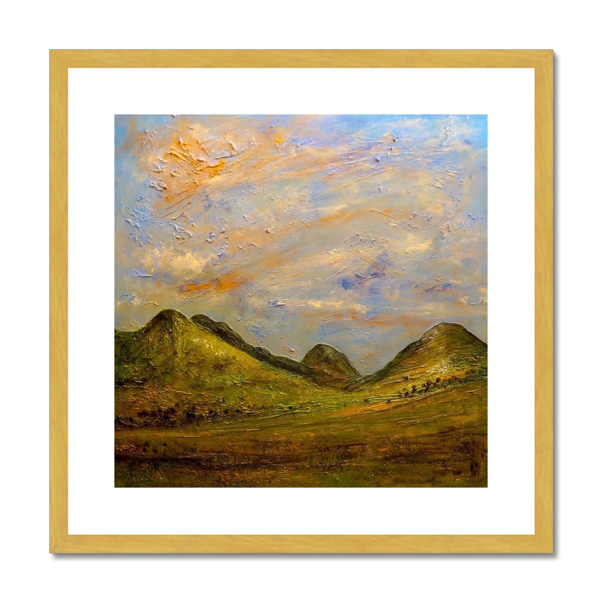 Glencoe Summer Painting | Antique Framed & Mounted Prints From Scotland