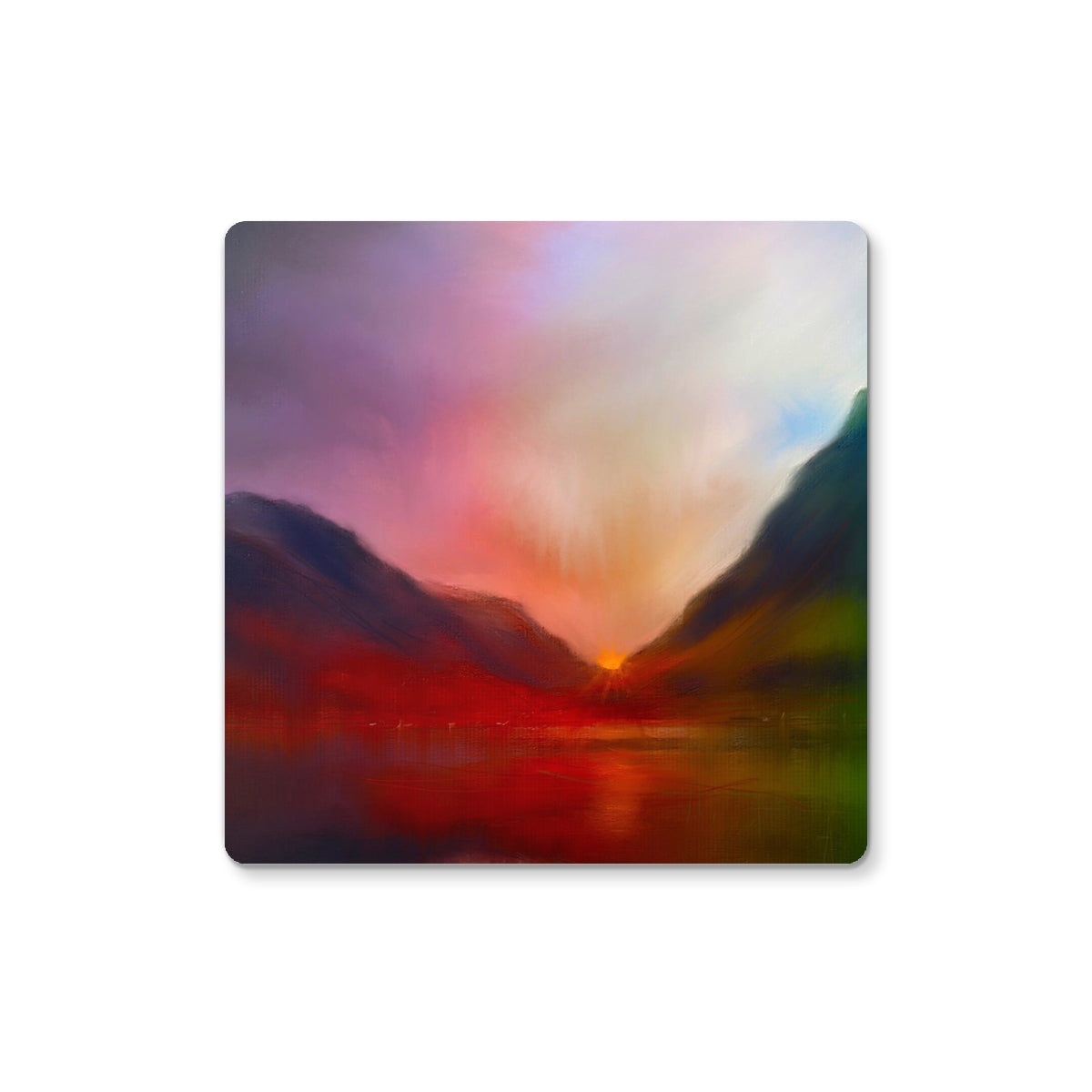 Glencoe Sunset | Scottish Art Gifts | Coaster