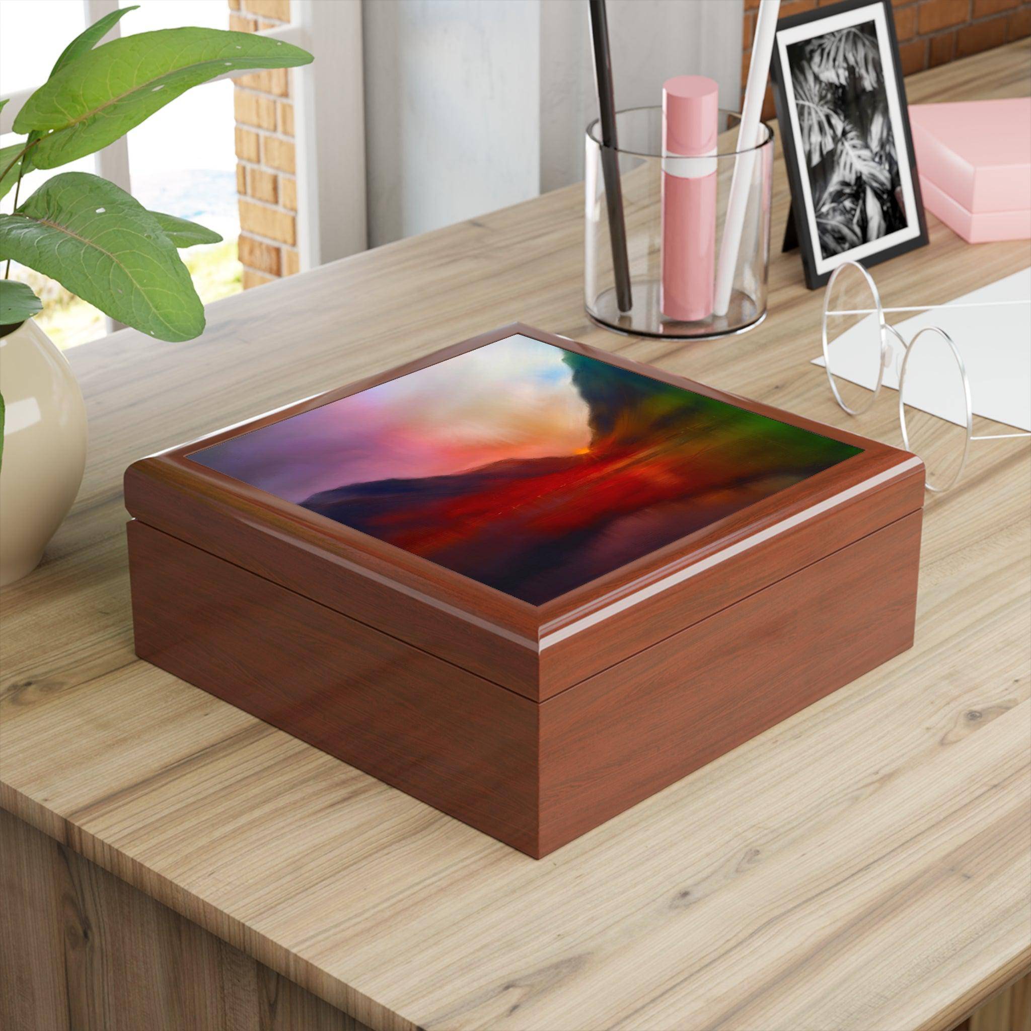 Glencoe Sunset | Art Jewelry Box | Scotland