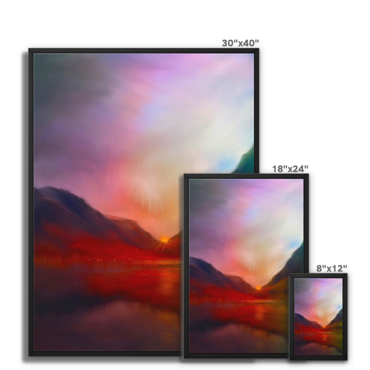 Glencoe Sunset Framed Canvas